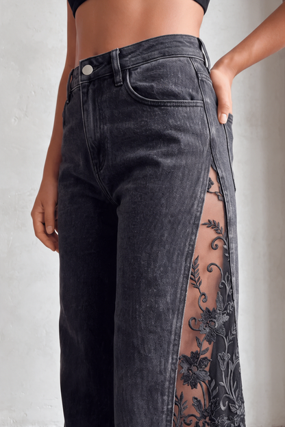 Floral Lace Jeans